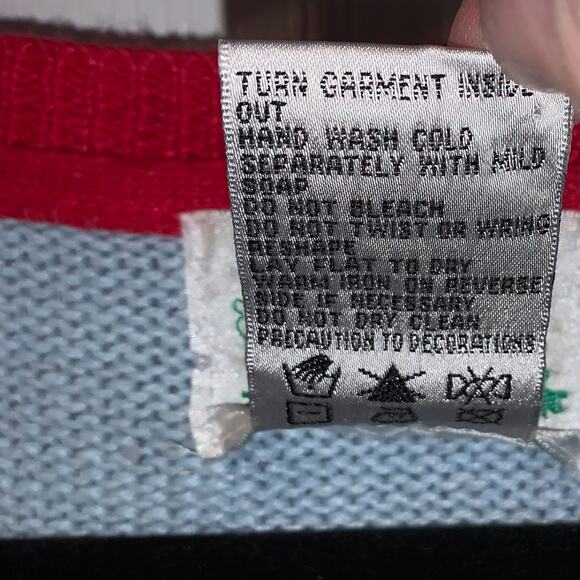 Vintage Quacker Factory Patriotic Christmas Sweater Cardigan Plus Size 1X Angel - Picture 11 of 11